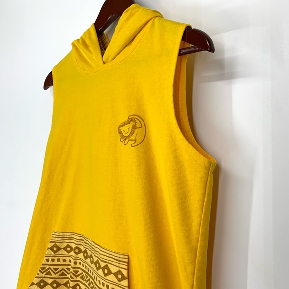 Disney Parks Hooded Simba Sleeveless Sweatshirt Light Hoodie With Ears Faux Fur - Picture 4 of 16